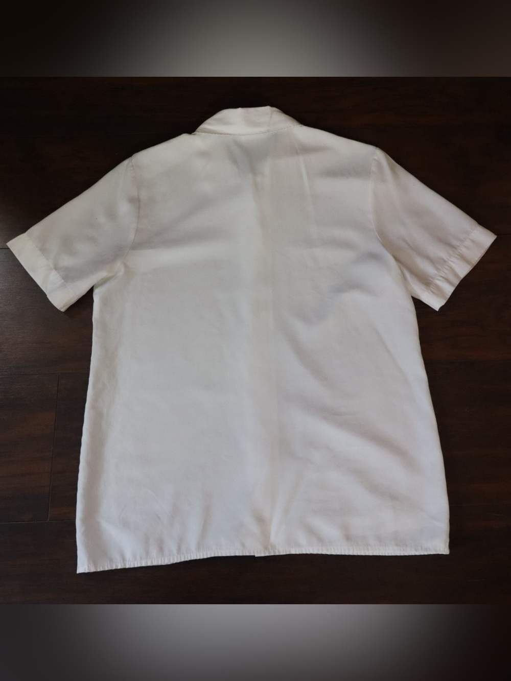 Vintage Jantzen White Short Sleeve Blouse with Embroidered Collar - Picture 7 of 7